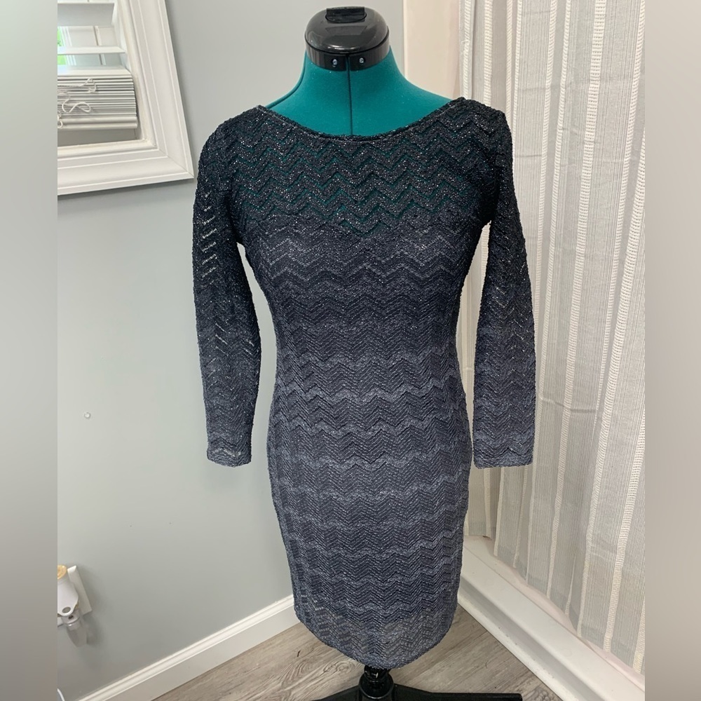 Jump Apparel Lacy Black and Gray Dress‎ Size 7/8